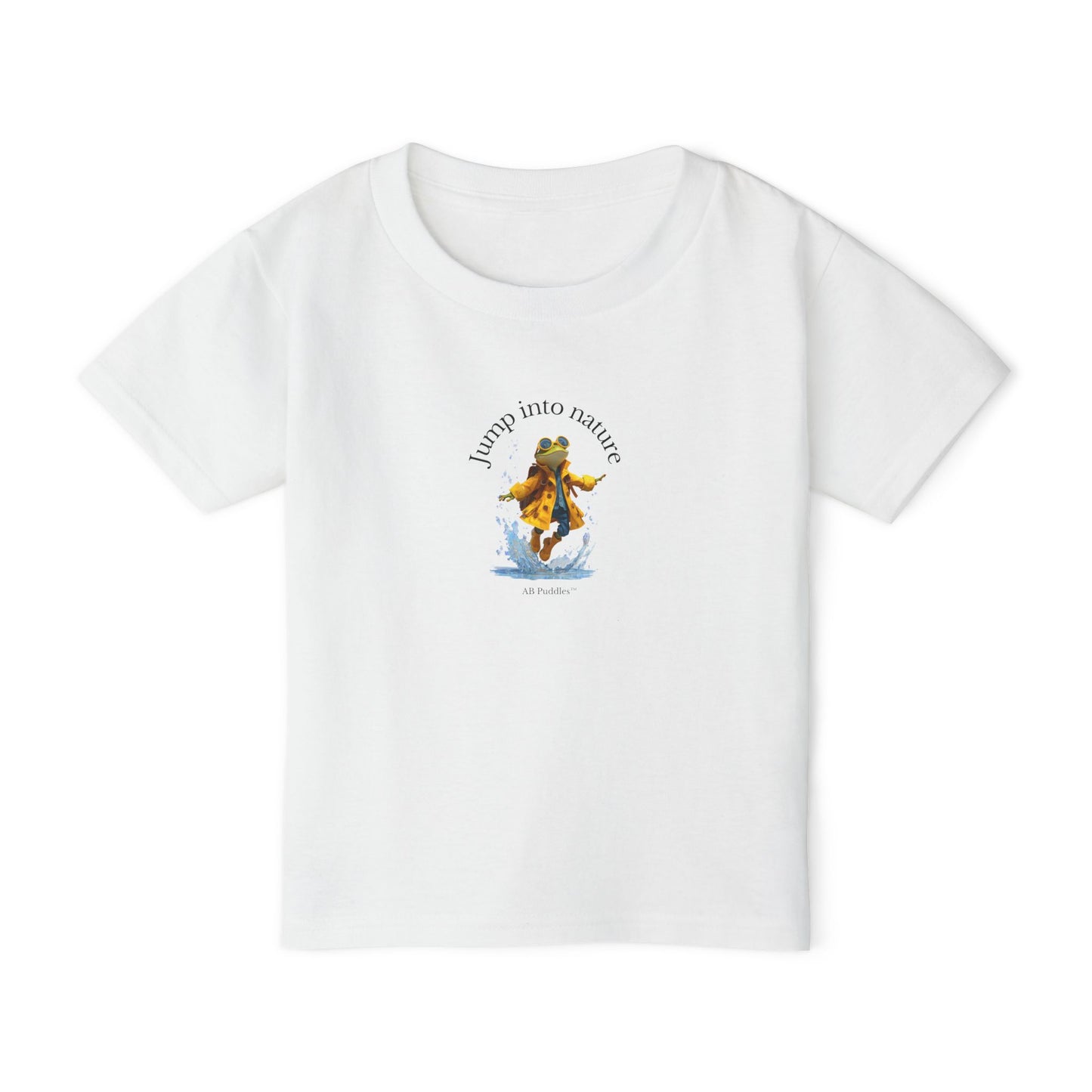 AB Puddles™ “Jump Into Adventure” Toddler T-Shirt – Kids Frog Character Shirt