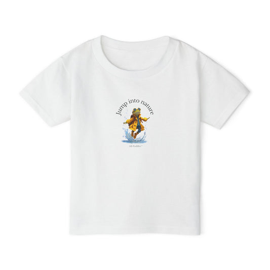 AB Puddles™ “Jump Into Adventure” Toddler T-Shirt – Kids Frog Character Shirt