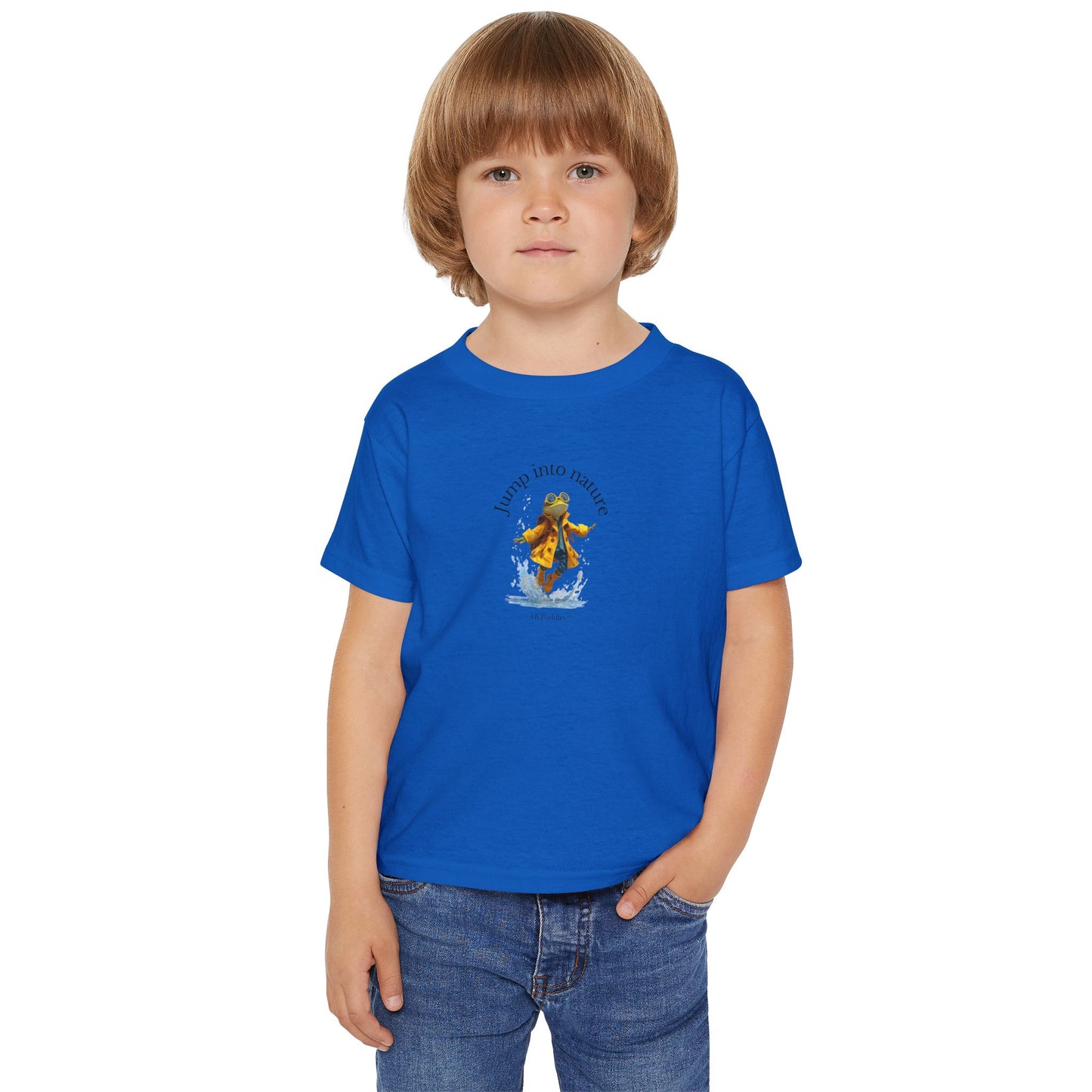 AB Puddles™ “Jump Into Adventure” Toddler T-Shirt – Kids Frog Character Shirt