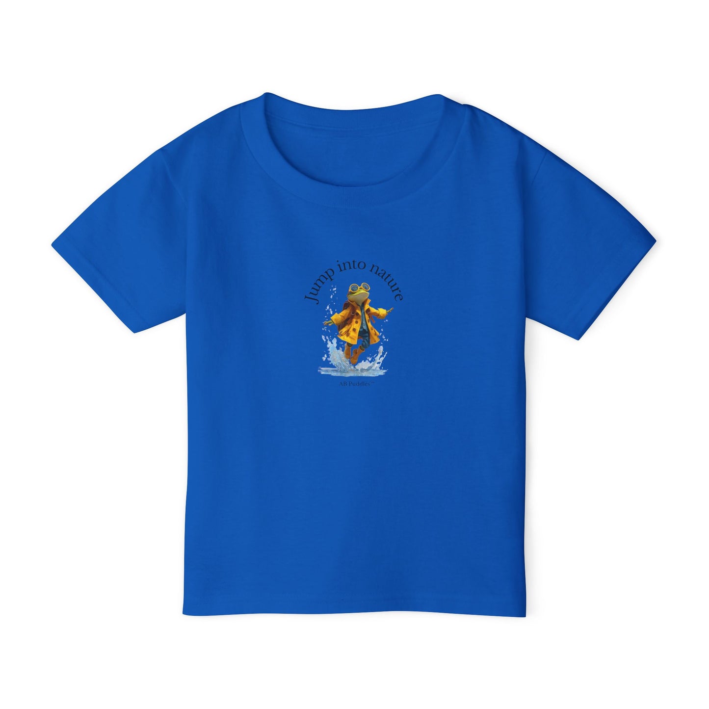 AB Puddles™ “Jump Into Adventure” Toddler T-Shirt – Kids Frog Character Shirt