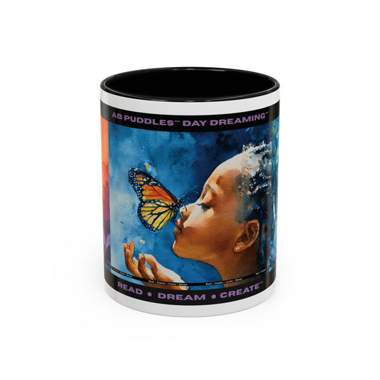 Day Dreaming Butterfly Accent Coffee Mug — Young Reader Club Art