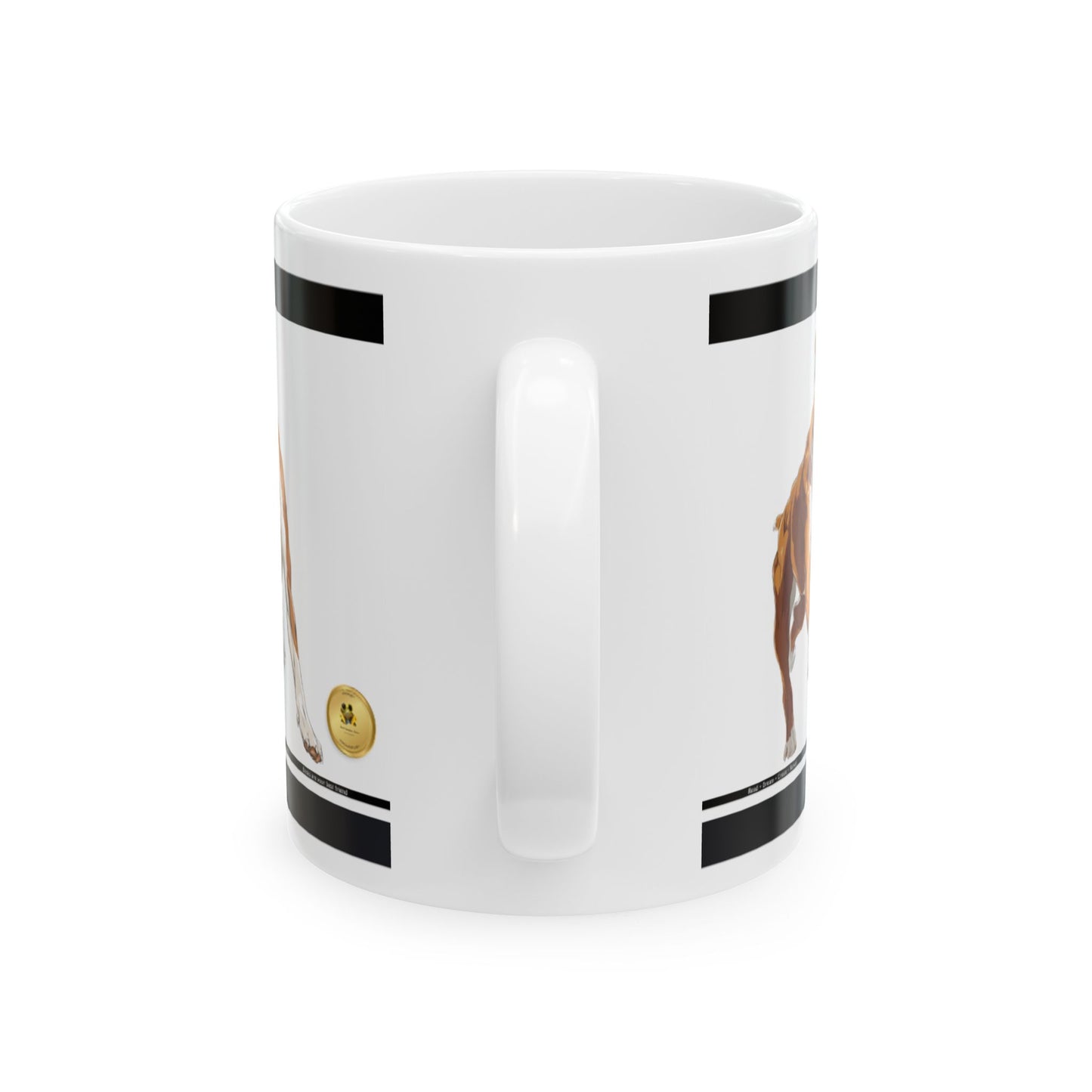 Boxer Dog Ceramic Mug – 'Alans Books: Read • Dream • Create' 11oz/15oz