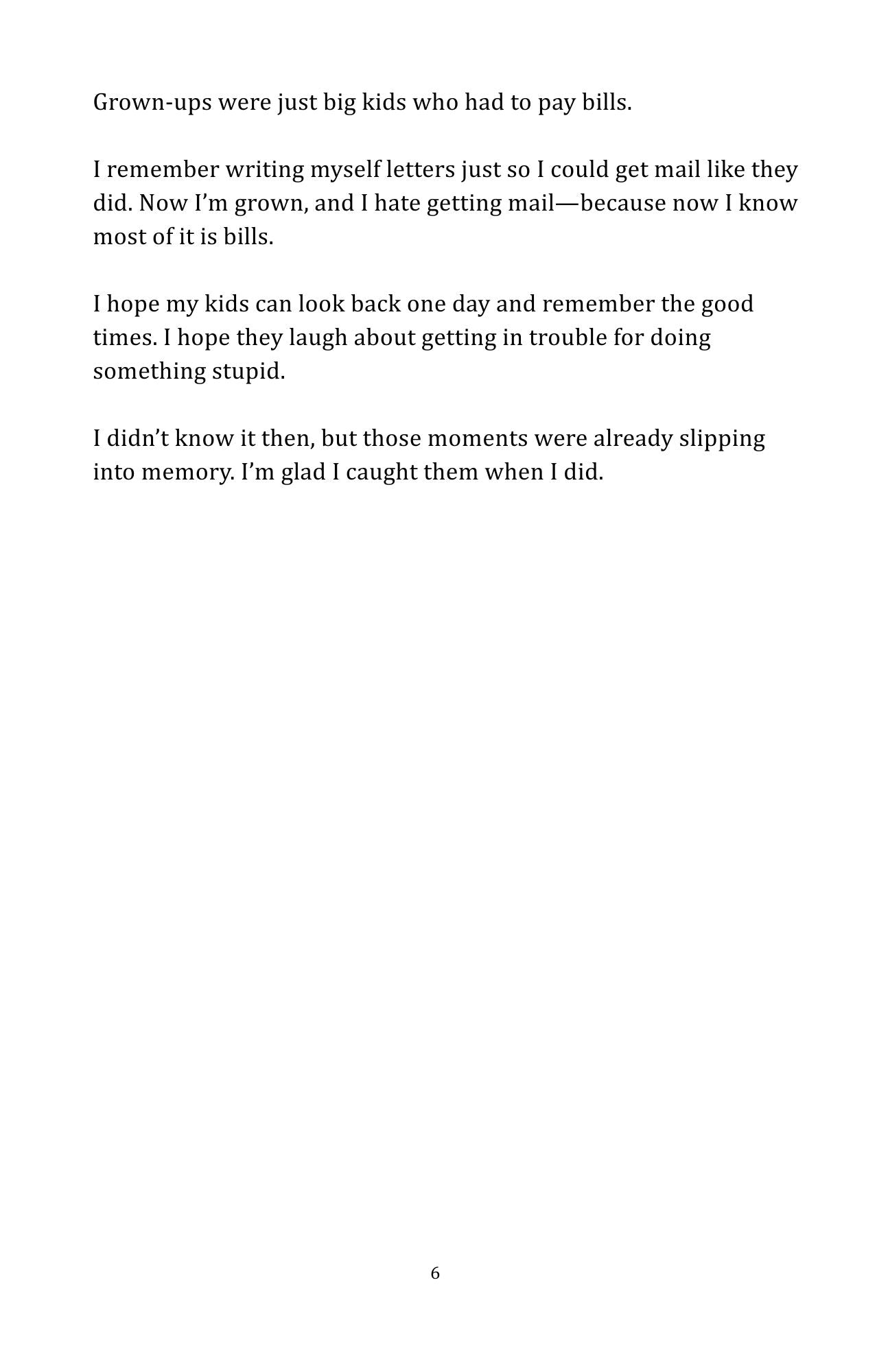 Before the Bills Came: A Memoir of Growing Up, Showing Up, and Remembering What Mattered